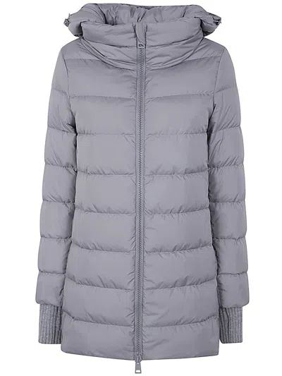 Herno A-shape Chamoix Down Jacket Clothing In Grey