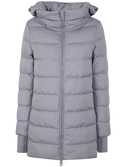 HERNO A-SHAPE CHAMOIX DOWN JACKET