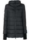 Herno Long Black Down Jacket With Hood In Nylon Woman