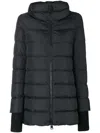 Herno Long Black Down Jacket With Hood In Nylon Woman In Black  