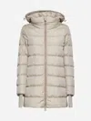 Herno A-shape Chamonix Quilted Nylon Down Jacket In Neutral