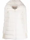 Herno Hooded Feather-down Padded Coat In White