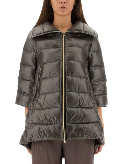 Herno A-shape Cleofe Jacket In Gray