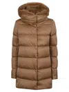 Herno A-shape Satin Faux Fur Bib In Brown
