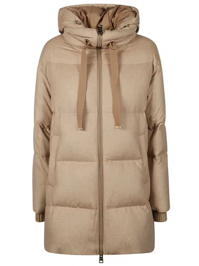 Herno A-shape Down Jacket In Brown