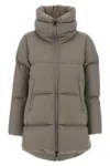 Herno Quilted High-neck Down Coat In Gray
