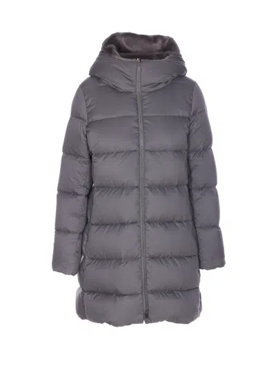 Herno A-shape Down Jacket In Gray