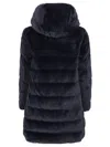 Herno Piumino A Shape In Faux Fur In Blu