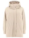 Herno A-shape Hooded Down Jacket With Front Pockets In Tan