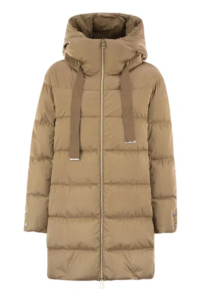 HERNO HERNO A-SHAPE DOWN JACKET WITH HOOD