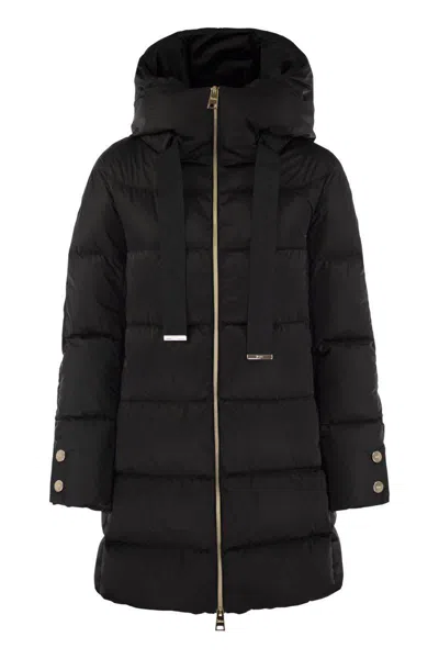 HERNO HERNO A-SHAPE DOWN JACKET WITH HOOD