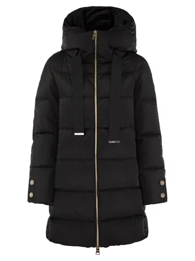Herno A-shape Down Jacket With Hood In Black