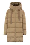 Herno Women A-shape Down Jacket With Hood In Brown