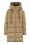 Herno Women A-shape Down Jacket With Hood In Brown