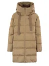 Herno Women A-shape Down Jacket With Hood In Brown