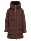 Herno A-shape Down Jacket With Hood In Burgundy