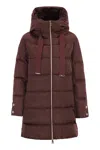 Herno Women A-shape Down Jacket With Hood In Burgundy
