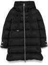 Herno A-shape Glossy Satin Down Jacket Clothing In Animal Print