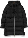 Herno A-shape Glossy Satin Down Jacket Clothing In Black