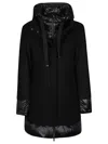 Herno Long-sleeved Down Jacket In Nero