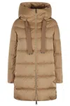 Herno Women A-shape Down Jacket With Hood In Brown