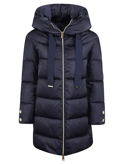 Herno A-shape Down Jacket In Blue