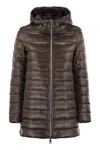 Herno Women A-shape In Ultralight Nylon In Brown