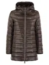 Herno Women A-shape In Ultralight Nylon In Brown