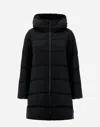 Herno A-shape Jacket In Arendelle And New Lady Faux Fur In Black