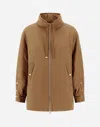 Herno A-shape Jacket In Ecoage In Camel
