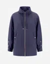 Herno A-shape Jacket In Ecoage In New Blue