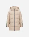Herno Kids' A-shape Jacket In Nylon Chamonix In White
