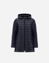 Herno A-shape Jacket In Nylon Ultralight And Techno Taffeta In Blu Navy