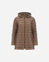 Herno A-shape Jacket In Nylon Ultralight And Techno Taffeta In Dove Grey