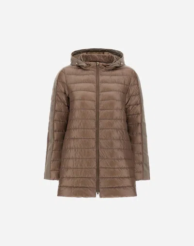 Herno A-shape Jacket In Nylon Ultralight And Techno Taffeta In Dove Grey