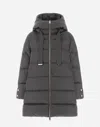 Herno A-shape Jacket In Satin In Grey