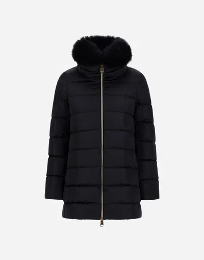 Herno A-shape Jacket In Taffeta In Black