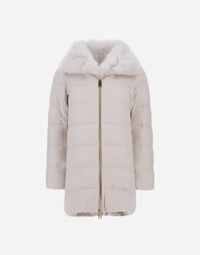 Herno A-shape Jacket In Taffeta In White