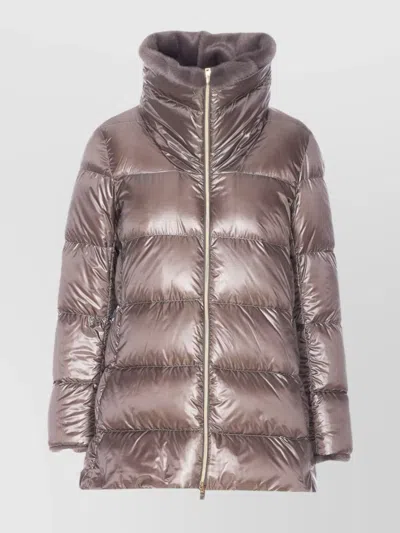HERNO A-SHAPE LONG DOWN JACKET WITH HIGH NECK