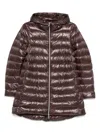 Herno Chocolate Colored Quilted Down Jacket In Brown