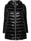 Herno A-shape Midi Down Jacket In Black