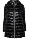 Herno A-shape Midi Down Jacket In Black