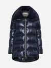 Herno Women Cleofe Midi Down Jacket In Blue