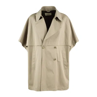 Herno A-shape Poncho In Dean In Beige