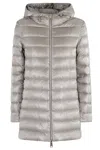 Herno A-shape Puffer Jacket In Gray