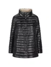 Herno A-shape Quilted Button Puffer Jacket In Black