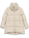 Herno A-line Padded Jacket In Beige