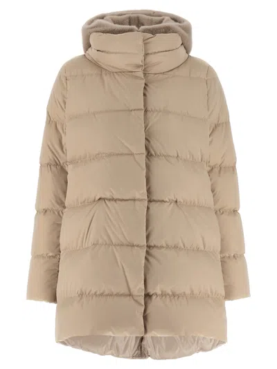 Herno A-shape Resort Down Jacket In Neutral