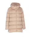 Herno A-shape Down Jacket With Removable Faux Fur Hood In Chantilly