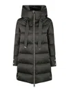 Herno A-shape Satin Down Jacket With Hood In Gray